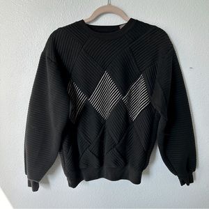 Vintage diamond print sweatshirt